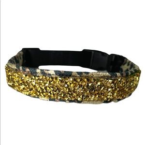 Gold digger Cheetah print with gold bling 18.5-19.5”